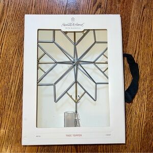Hearth and Hand with Magnolia Silver and Gold Metal Tree Topper NIB